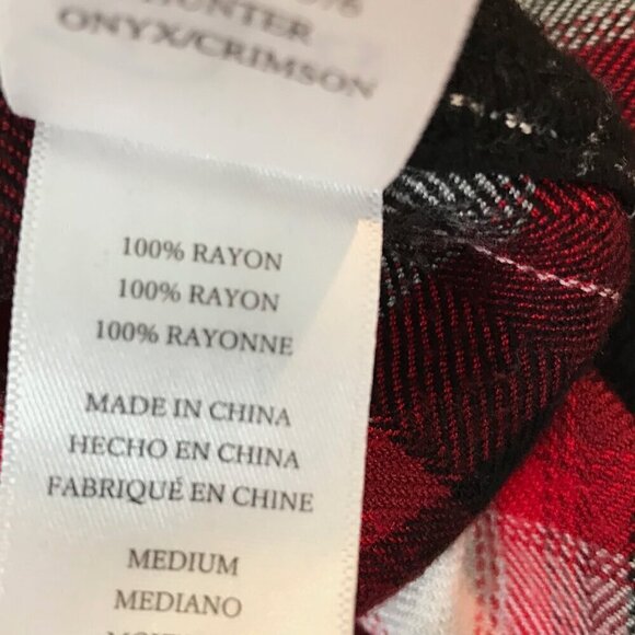 Rails Red Leo Carmine Plaid Button Down Shirt Size M - Picture 7 of 7